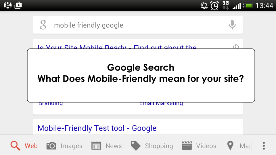 Google Mobile Search Screenshot