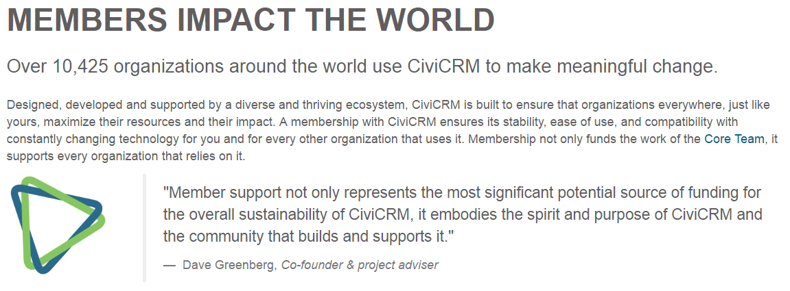 CiviCRM membership meaningful change article